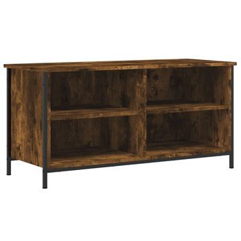 Mueble Tv | Mueble De Salón | Armario Tv Madera Contrachapada Roble Ahumado 100x40x50 Cm
