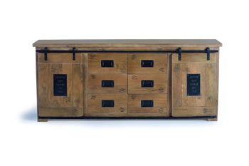 Aparador de madera de mango y negro