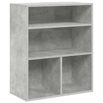 Estantería Madera Contrachapada Gris Hormigón 60x30x71,5 Cm Vidaxl
