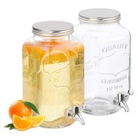 dispensador de bebidas de 35 litros en paquete de 2 transparente
