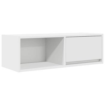 Mueble De Tv De Madera De Ingeniería Blanco 80x31x25,5 Cm Vidaxl