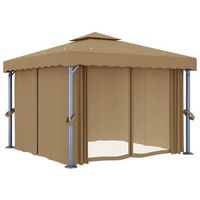 3 x 3 m  aluminio - taupe