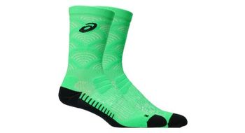 Calcetines altos asics performance run crew verde