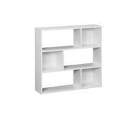 libreria de 3 estantes con 6 compartimentos blanco - 83x23x80 cm