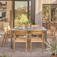 conjunto de muebles de jardin extensibles de aluminio