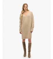 superdry para mujer w8011762a vestido oversized beige xs casual acrilico manga larga