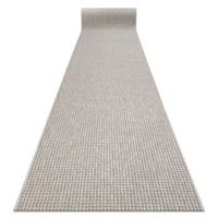 alfombra de pasillo casablanca loop blanco  beige lazo suave 100cm 100x130 cm