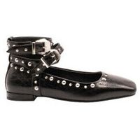 noa harmon deportivas moda bailarina con doble hebilla y remaches para mujer
