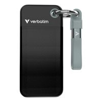 unidad ssd externa verbatim pocket 2tb m2 usb-c 32 gen2 1000mbs negro gris