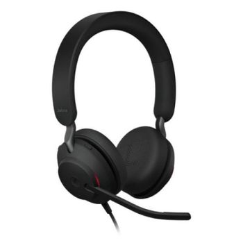 Auriculares Jabra Evolve2 40 SE con cable USB-A/USB-C para oficina y llamadas estéreo negros