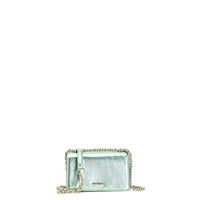 minibolso efecto metalizado con solapa green