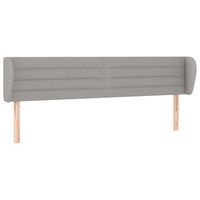 cabecero accesorio para dormir mueble de dormitorio con borde lateral 163 x 23 x 7888 cm tela gris claro tdl0205216