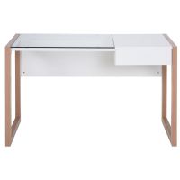 homcom mesa de escritorio 120x60x75cm blanca
