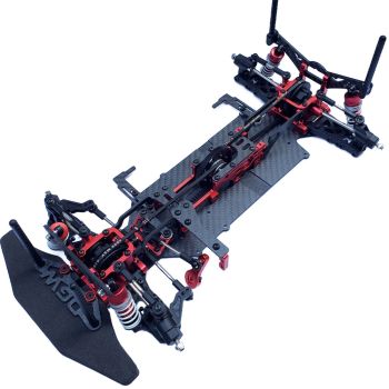 1/10 DGW Coche RC de alta velocidad con chasis de fibra de carbono Modelo de carreras profesional