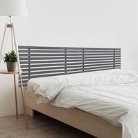 dhome cabecero de madera reciclada dm para camas de 190 estilo palet japones dual dividido en 2 piezas cama palet herrajes incluidos 190cm dual gris solido