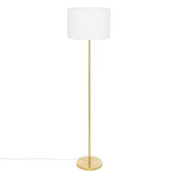 Lámpara De Pie Recta Tina Bouclette Pie Dorado H150cm