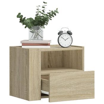 Mesitas De Noche De Pared - Dormitorio - Madera De Ingeniería - Roble Sonoma (45x30x35cm)