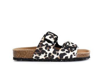 zapatilla de mujer en tejido estampado maculated
