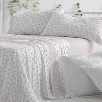 juego de sabanas burrito blanco cama de 90 cm franela floral color nude