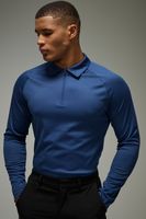 man active long sleeve regular fit golf polo navy