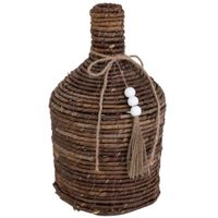 jarron de hoja de banana natural marron d22x38 cm