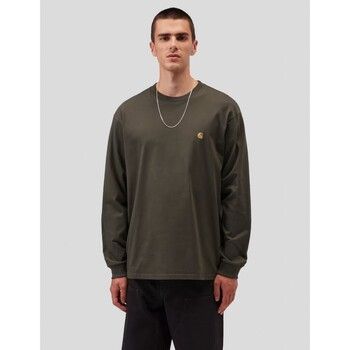 Carhartt Camiseta manga larga CAMISETA CHASE LS TEE SHUNGITE para hombre