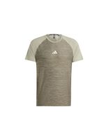 camiseta de fitness gym 3 bandas hombre marron