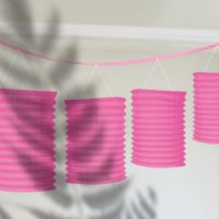 pink paper lantern garland