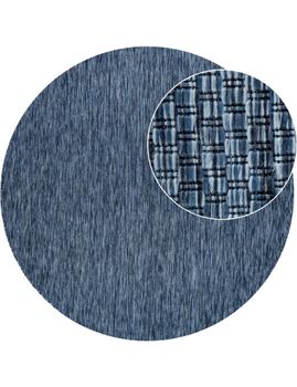 Alfombras de interior y exterior Venezia azul 80 cm redondo