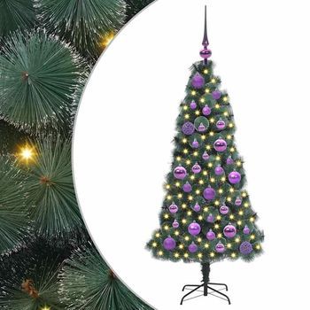 Arbolito De Navidad | Decoraciones De Navidad Artificial Preiluminado Con Set De Bolas
