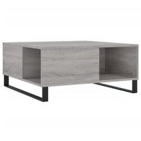 mesa de centro madera contrachapada gris sonoma 80x80x365 cm