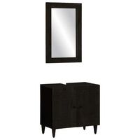 conjunto de muebles de bano 2 piezas madera maciza de mango vidaxl
