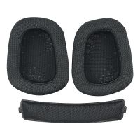 almohadillas de repuesto para auriculares logitech g633 g933 g933s funda para auriculares almohadilla de esponja para la cabeza orejeras de cuero