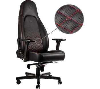 ICON Gaming Chair - Black & Red, Black