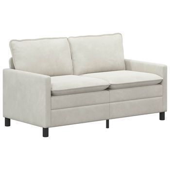 Sofá Crema 156 X 81 X 87,5 Cm Terciopelo Vidaxl