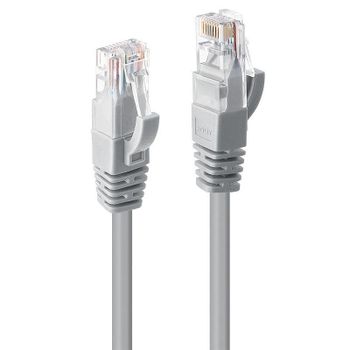 Cable de red Lindy Cat6 U/UTP 10 m Gris RJ-45 a RJ-45
