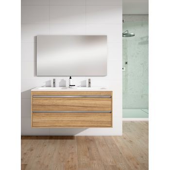 Mueble Slider 120 Cm 2s, Eucalipto. Pack Mueble + Lavabo.