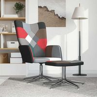 sillon de relax  silla de relax  silla de relajacion con reposapies tela patchwork