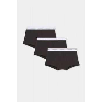 Dsquared Boxer DCX310060 - 3-PACK TRUNK-001 BLACK para hombre