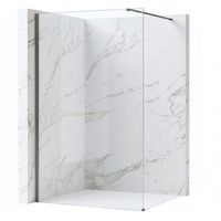 pared de la ducha rea flexi transparent titanium 80