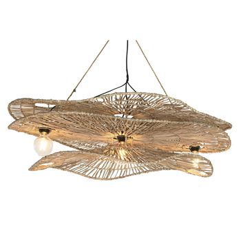 Lampara Techo Fibras Naturales 120x82x32