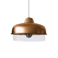 lampara de suspension vidrio cobre d30 cm