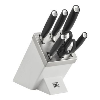Set Of 5 Knives In A Self-sharpening Block Zwilling All * Star - Silver