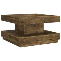 mesa de centro de mdf marron oscuro 60x60x35 cm vidaxl