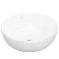 lavabo de bano moderno  lavabo redondo ceramica blanco 44x17 cm