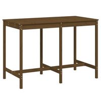 mesa de jardin  mesa de exterior madera maciza pino marron miel 1595x825x110 cm