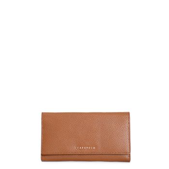 cartera de mujer de piel con solapa tan taglia unica