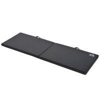 homcom tapete de gimnasia yoga pilates fitness plegable portatil gran confort 180l x 60a x 5a cm revestimiento sintetico negro