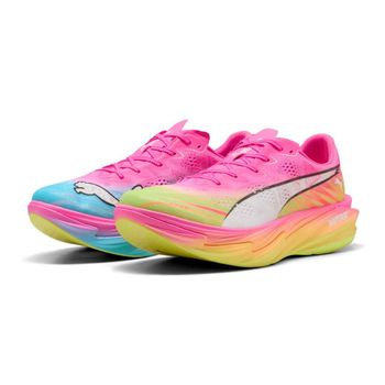 Zapatillas Puma Deviate NITRO Elite 4 Showtime Rosa Amarillo SS26, Talla 45 - EUR