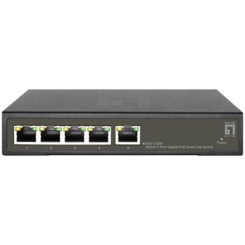 Switch Level One Gigabit 8 puertos metálico sin gestión, compacto y silencioso